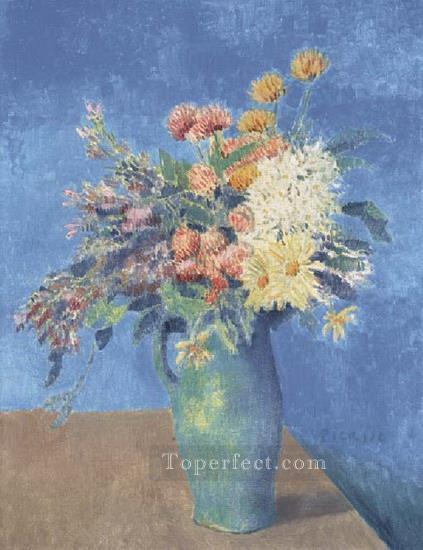 Jarrón flores 1904 impresionismo Pablo Picasso Pintura al óleo